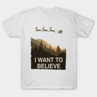 I want to believe in Christmas Card T-Shirt